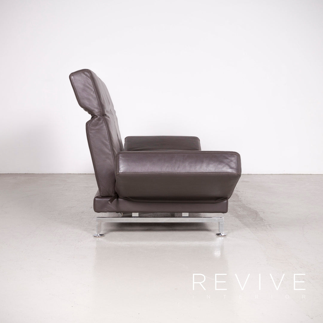 Brühl Moule Designer Leder Sofa Braun Echtleder Zweisitzer Couch #7388