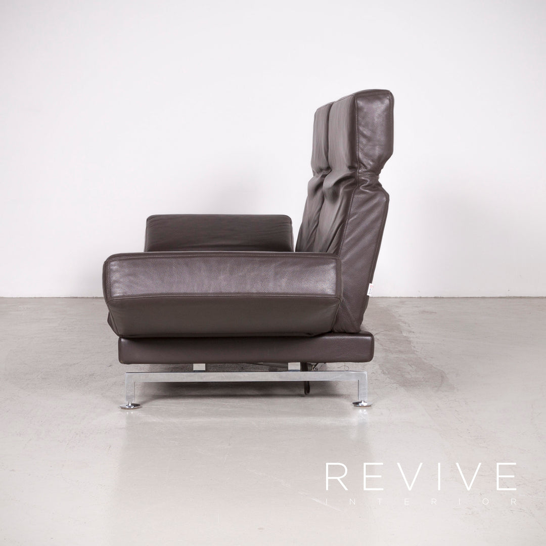 Brühl Moule Designer Leder Sofa Braun Echtleder Zweisitzer Couch #7388