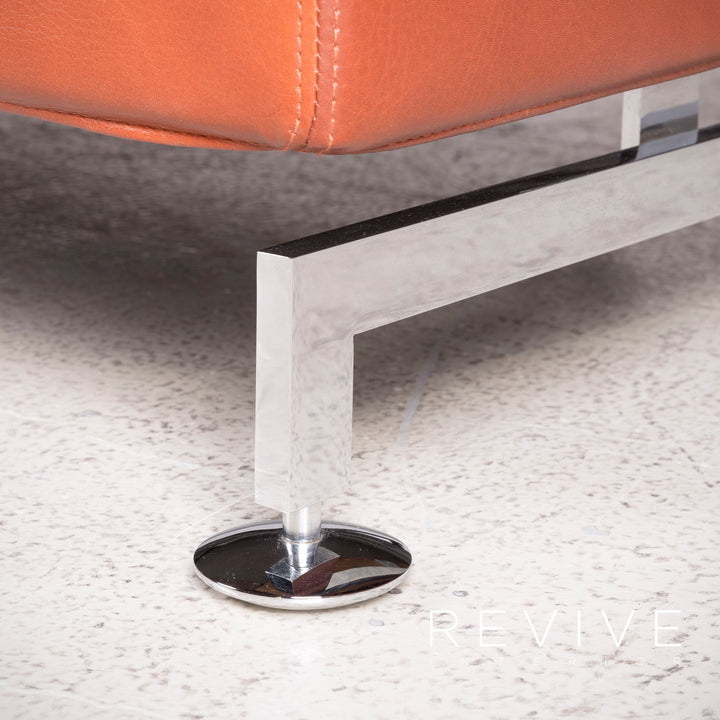 Brühl Moule Designer Leder Sofa Braun Echtleder Zweisitzer Couch Funktion Relax #8081