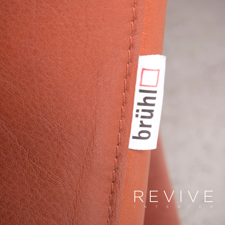 Brühl Moule Designer Leder Sofa Braun Echtleder Zweisitzer Couch Funktion Relax #8081