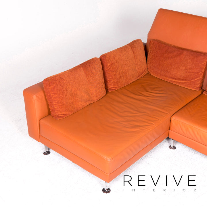 Brühl Moule Designer Leder Sofa Orange Ecksofa Funktion #8213