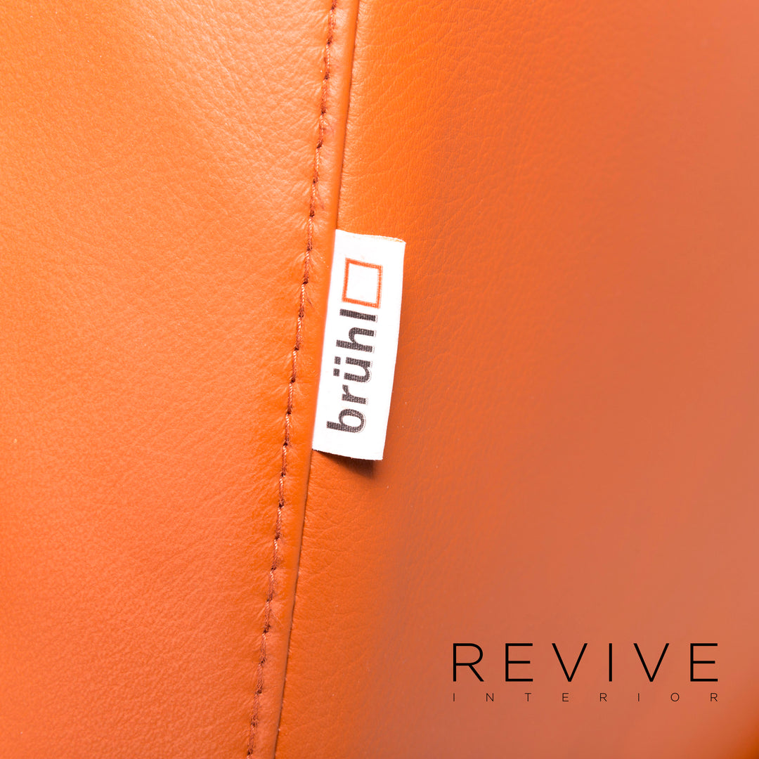 Brühl Moule Designer Leder Sofa Orange Ecksofa Funktion #8213