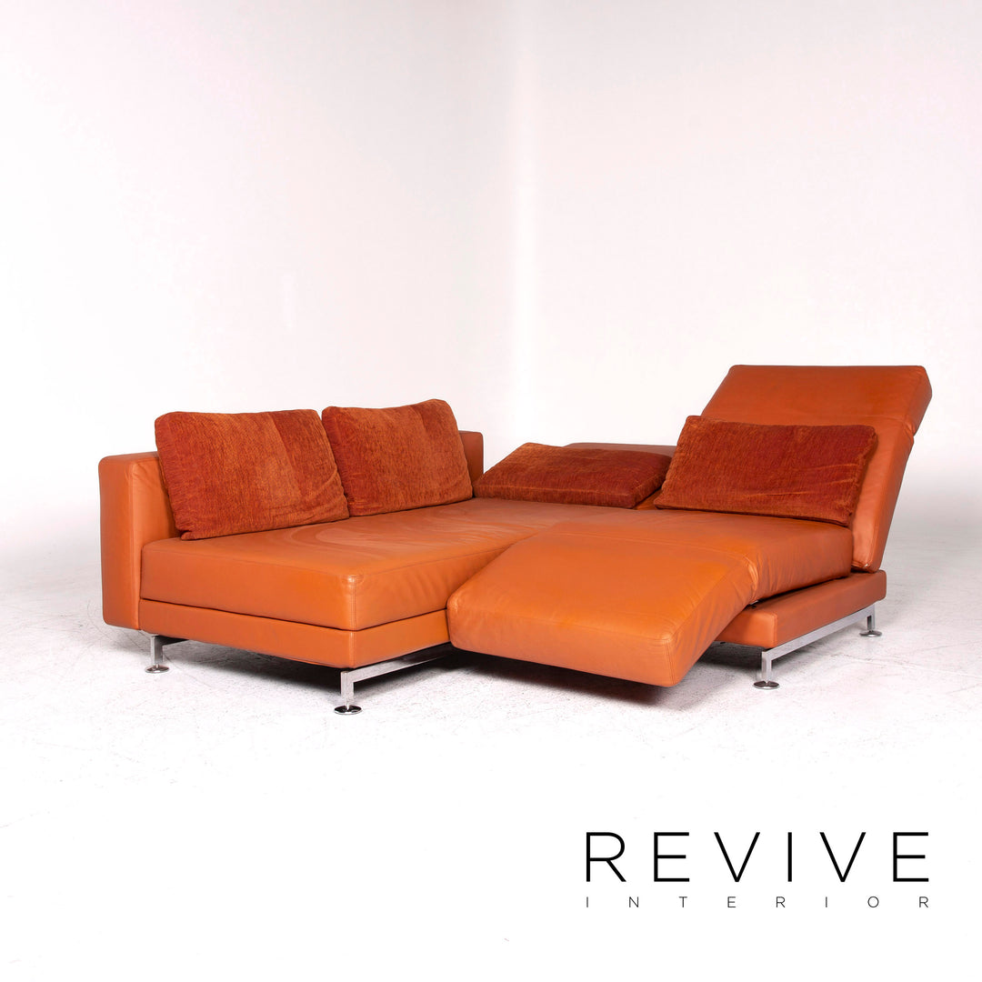 Brühl Moule Designer Leder Sofa Orange Ecksofa Funktion #8213