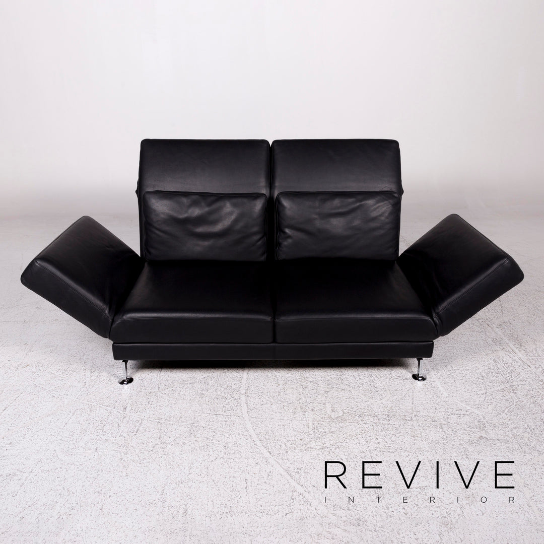 Brühl et Sippold Moule Canapé design en cuir noir deux places avec fonction #9982