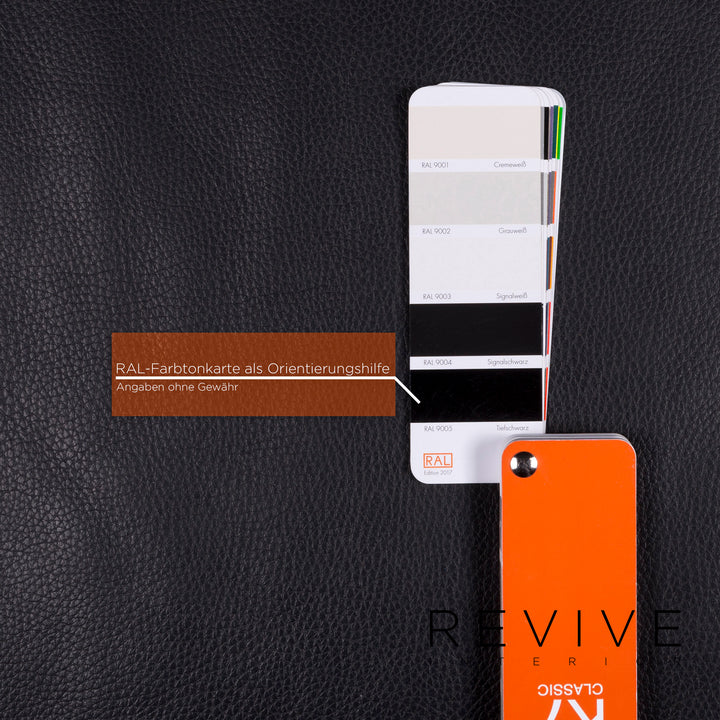 Brühl Moule Leder Sofa Schwarz Zweisitzer Relax Funktion Couch #10007