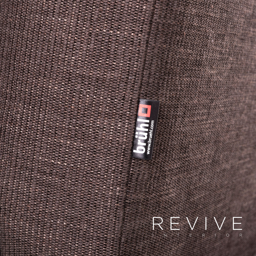 Brühl Moule Designer Stoff Ecksofa Hocker Garnitur Braun Sofa Couch #7727