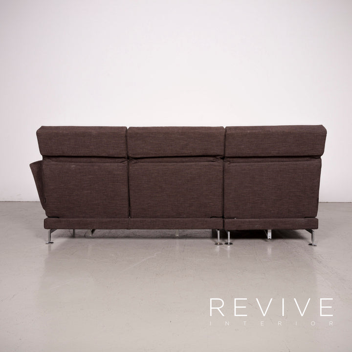 Brühl Moule Designer Stoff Ecksofa Hocker Garnitur Braun Sofa Couch #7727