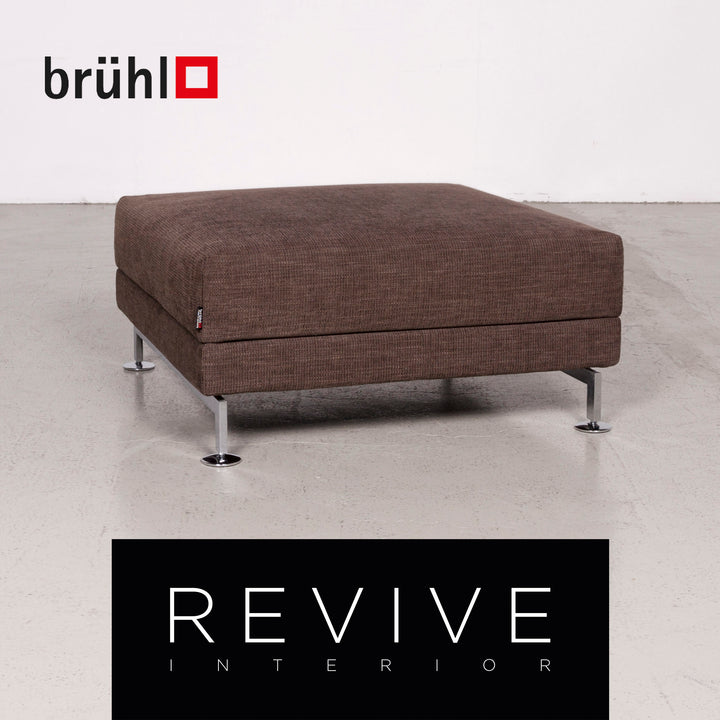 Brühl Moule Designer Stoff Hocker Braun #7503