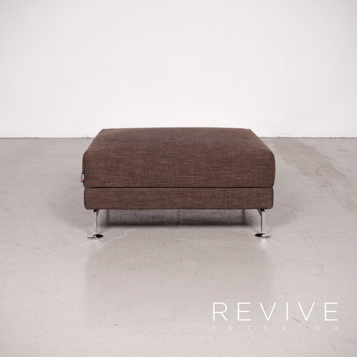 Brühl Moule Designer Stoff Ecksofa Hocker Garnitur Braun Sofa Couch #7727