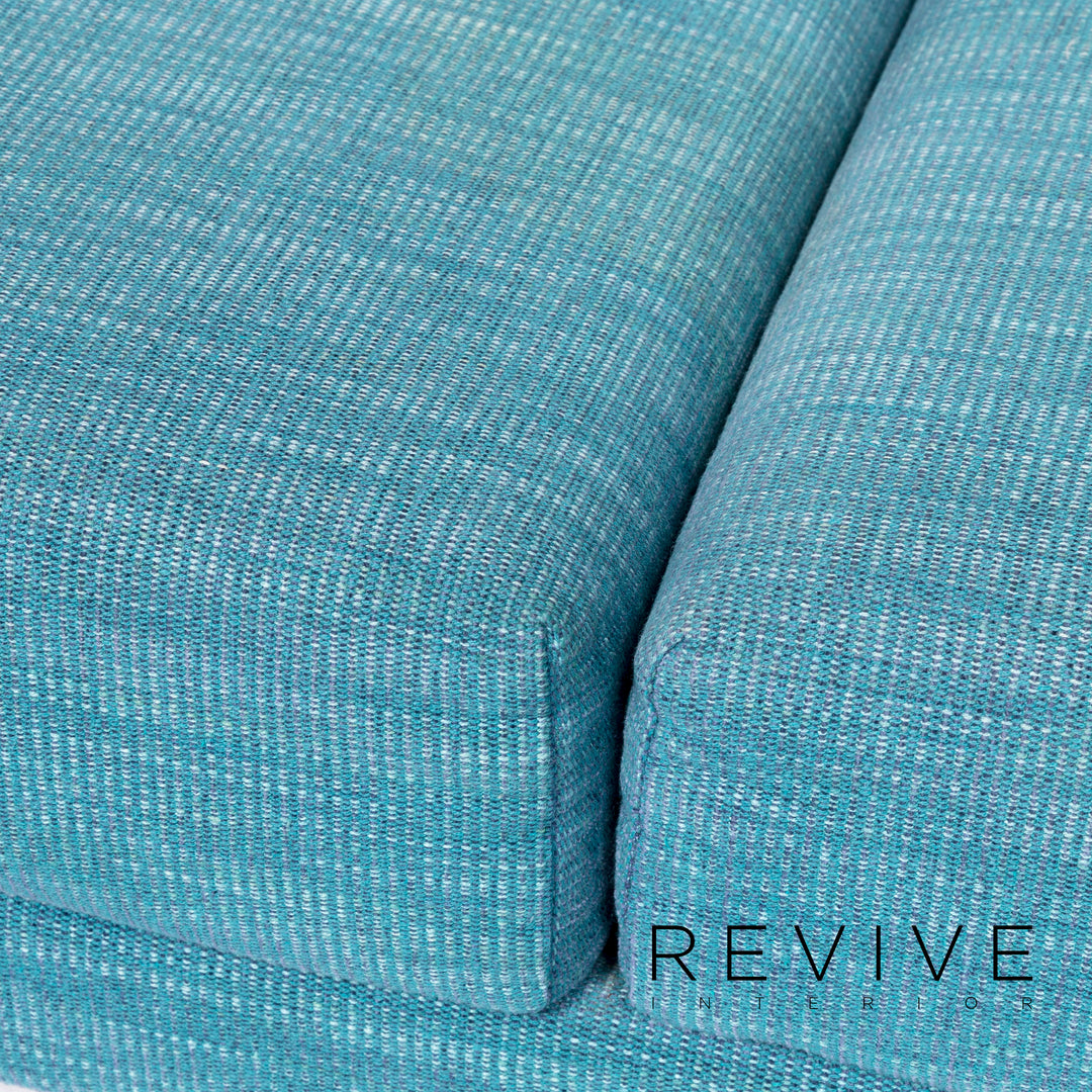 Brühl Moule Designer Stoff Sofa Blau Zweisitzer Couch Funktion #8424