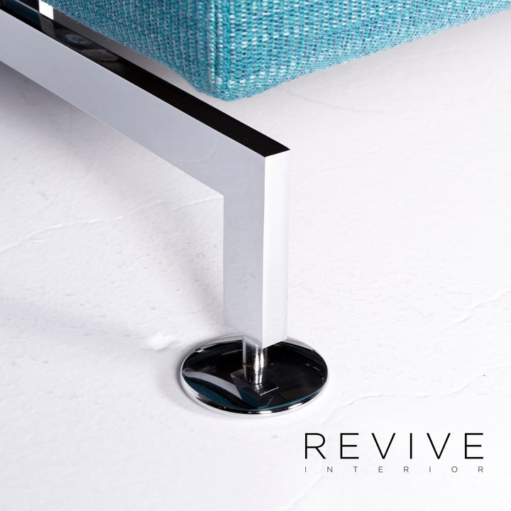 Brühl Moule Designer Stoff Sofa Blau Zweisitzer Couch Funktion #8424