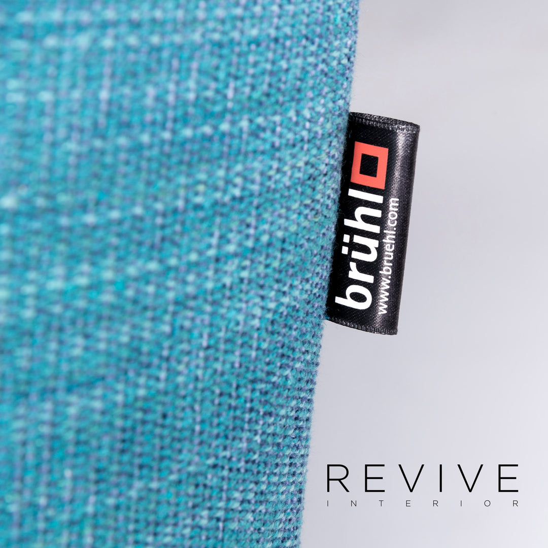 Brühl Moule Designer Stoff Sofa Blau Zweisitzer Couch Funktion #8424