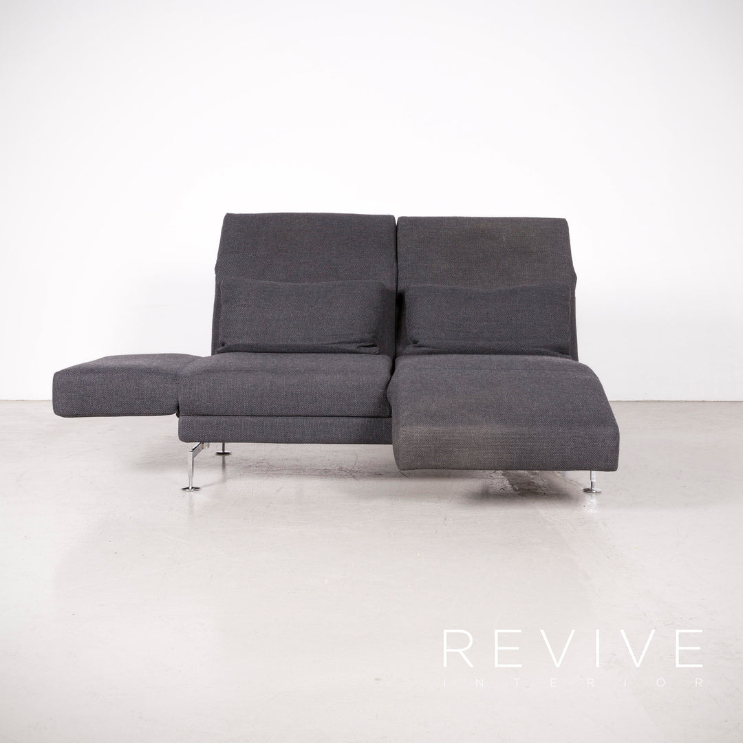 Brühl Moule Designer Stoff Sofa Grau Dreisitzer Couch Funktion #7353