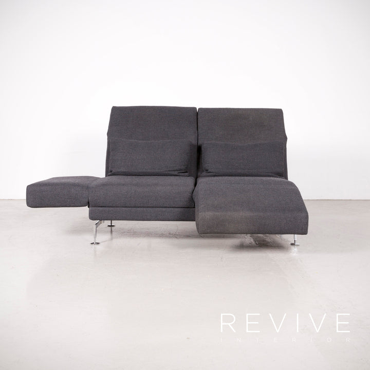 Brühl Moule Designer Stoff Sofa Grau Dreisitzer Couch Funktion #7353