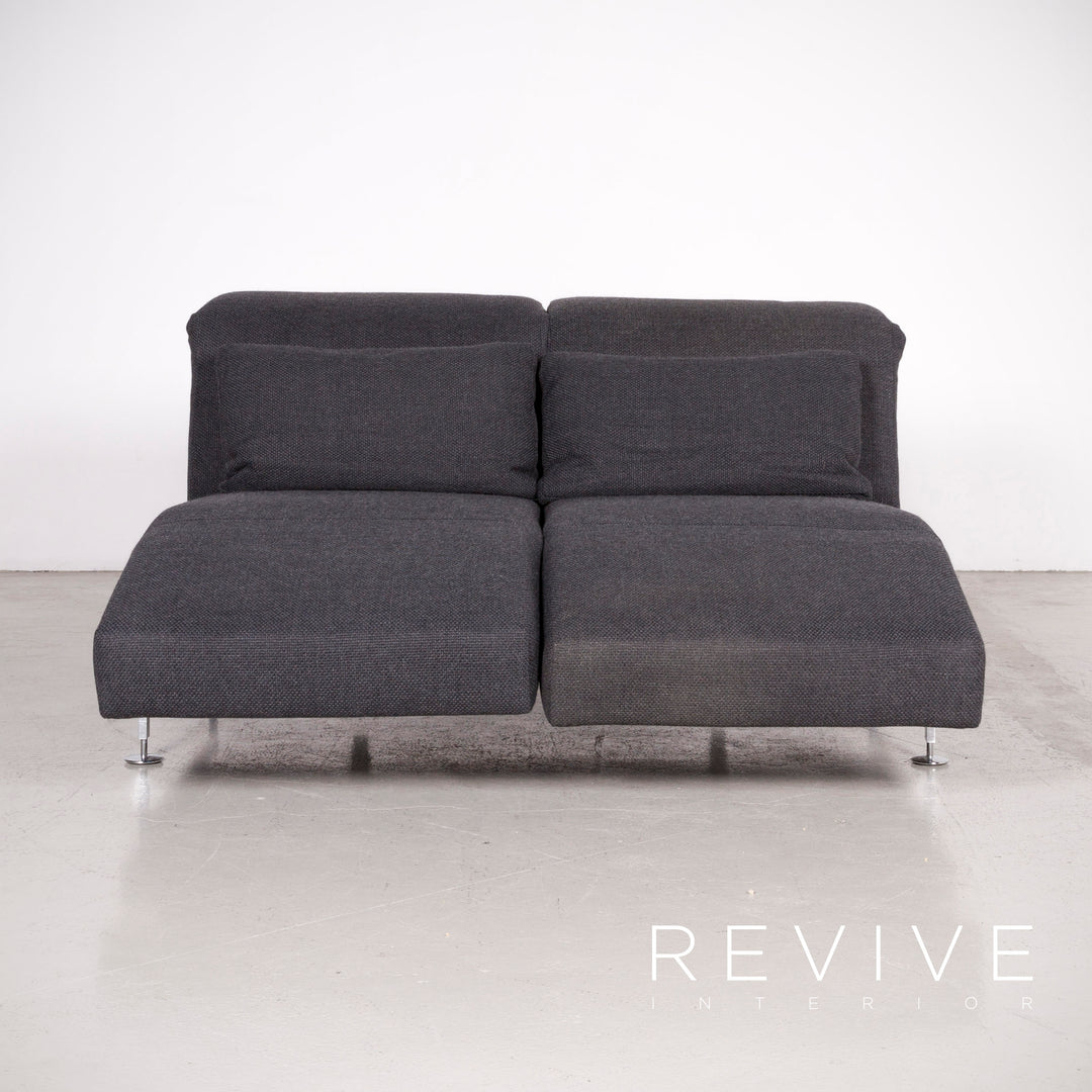 Brühl Moule Designer Stoff Sofa Grau Dreisitzer Couch Funktion #7353