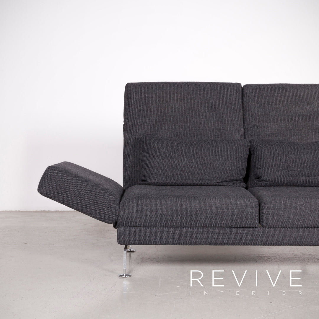 Brühl Moule Designer Stoff Sofa Grau Dreisitzer Couch Funktion #7353