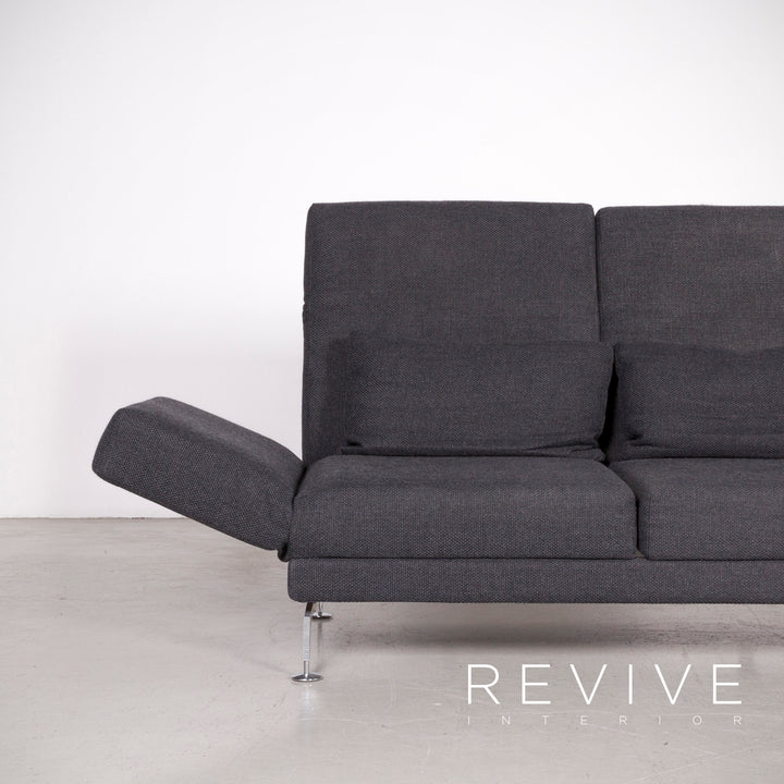 Brühl Moule Designer Stoff Sofa Grau Dreisitzer Couch Funktion #7353