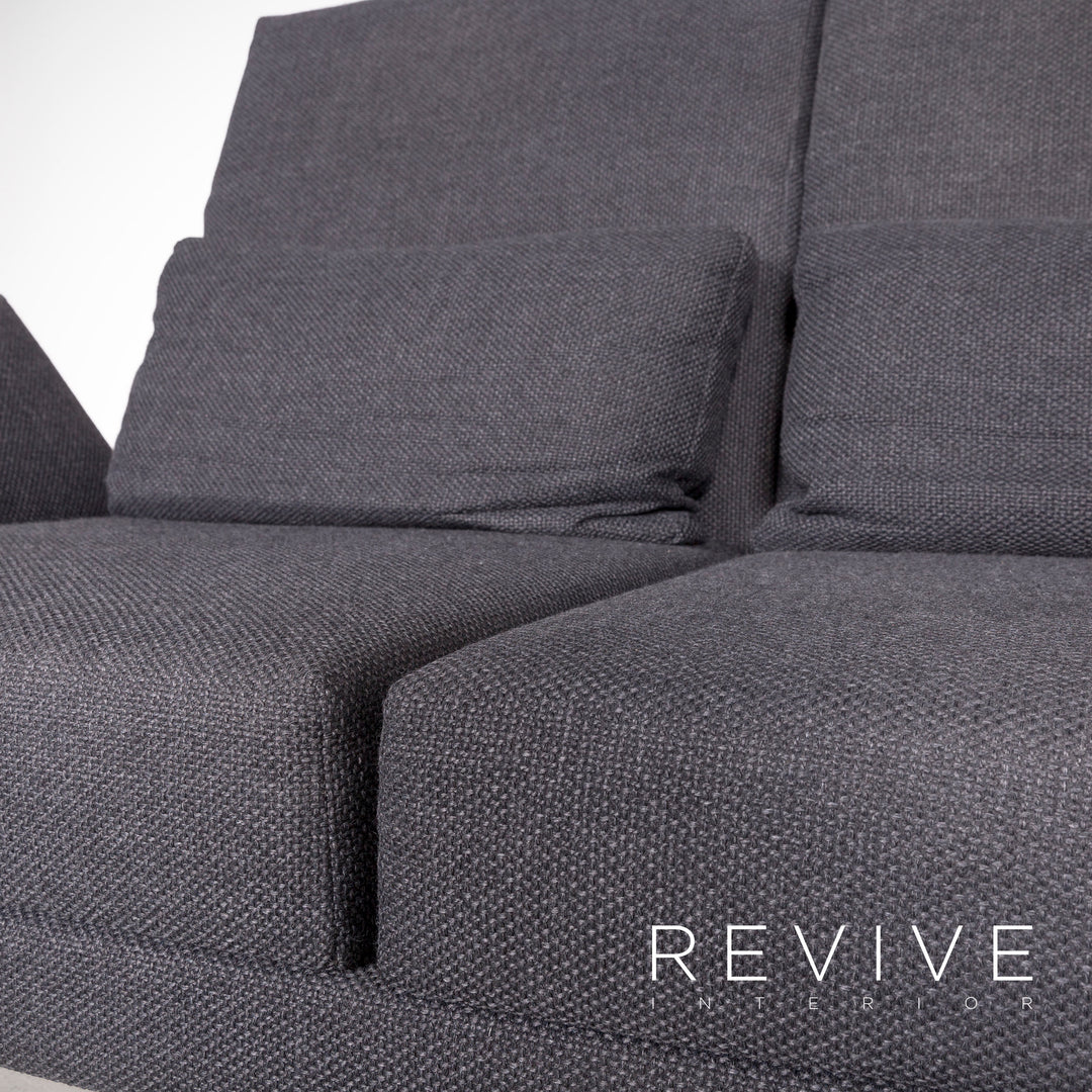 Brühl Moule Designer Stoff Sofa Grau Dreisitzer Couch Funktion #7353