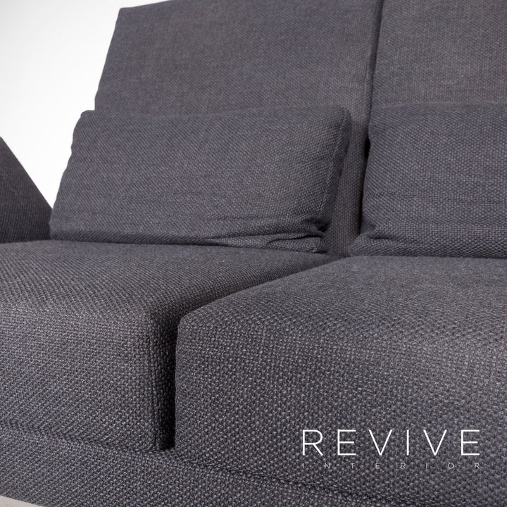 Brühl Moule Designer Stoff Sofa Grau Dreisitzer Couch Funktion #7353