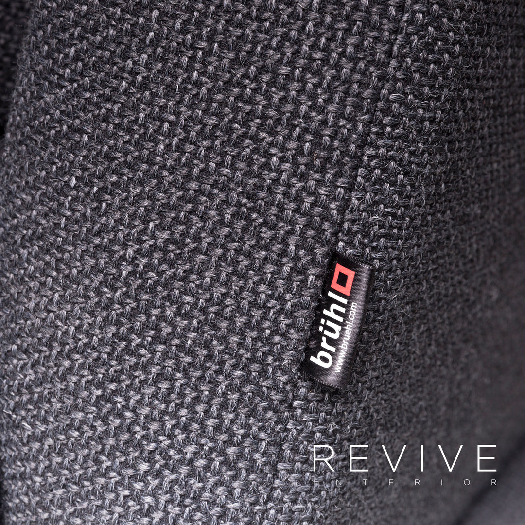 Brühl Moule Designer Stoff Sofa Grau Dreisitzer Couch Funktion #7353