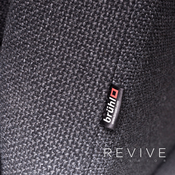 Brühl Moule Designer Stoff Sofa Grau Dreisitzer Couch Funktion #7353