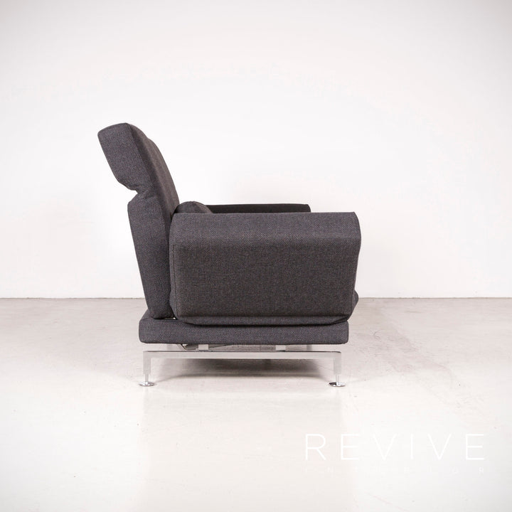 Brühl Moule Designer Stoff Sofa Grau Dreisitzer Couch Funktion #7353