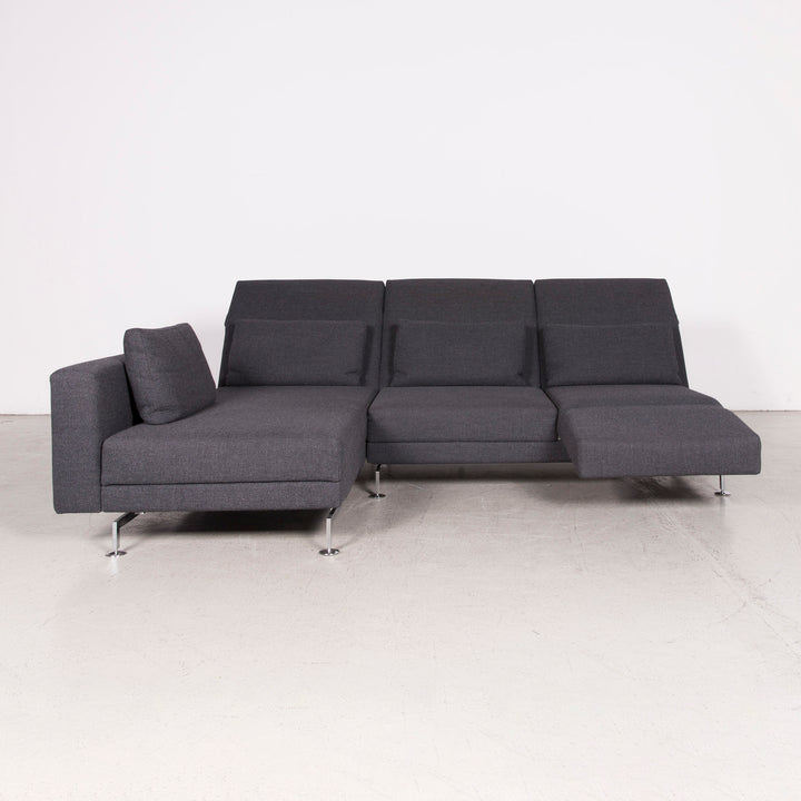 Brühl Moule Canapé design en tissu gris Canapé d'angle Chromé #7944