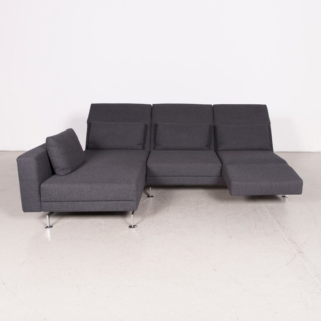 Brühl Moule Canapé design en tissu gris Canapé d'angle Chromé #7944