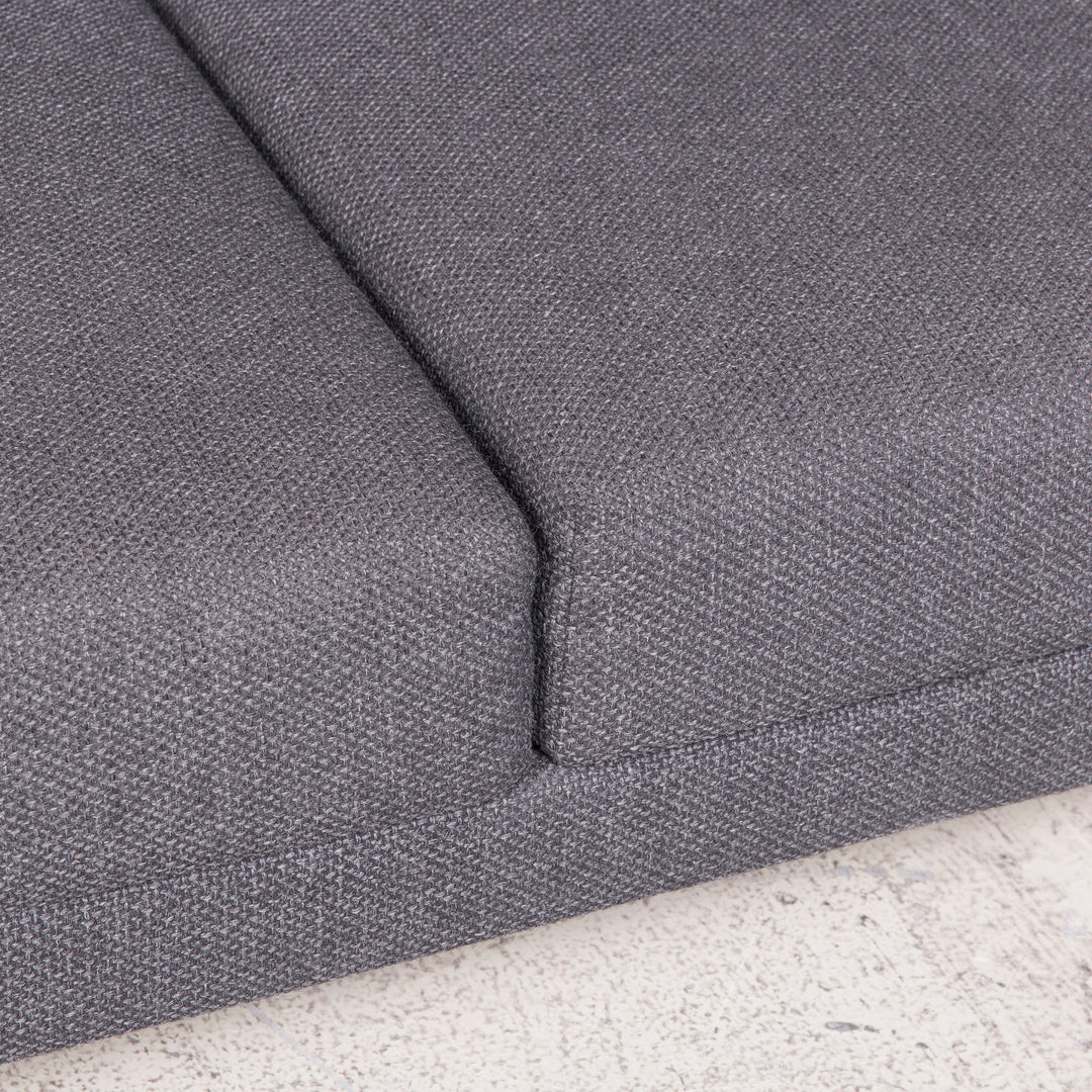 Brühl Moule Designer Stoff Sofa Grau Ecksofa Hocker Couch Chrom #8152