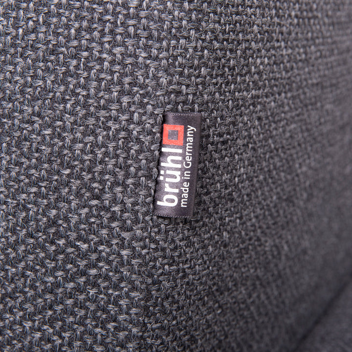 Brühl Moule Designer Stoff Sofa Grau Ecksofa Hocker Couch Chrom #8152