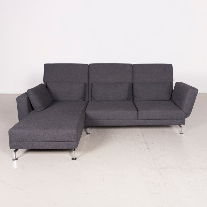 Brühl Moule Canapé design en tissu gris Canapé d'angle Chromé #7944