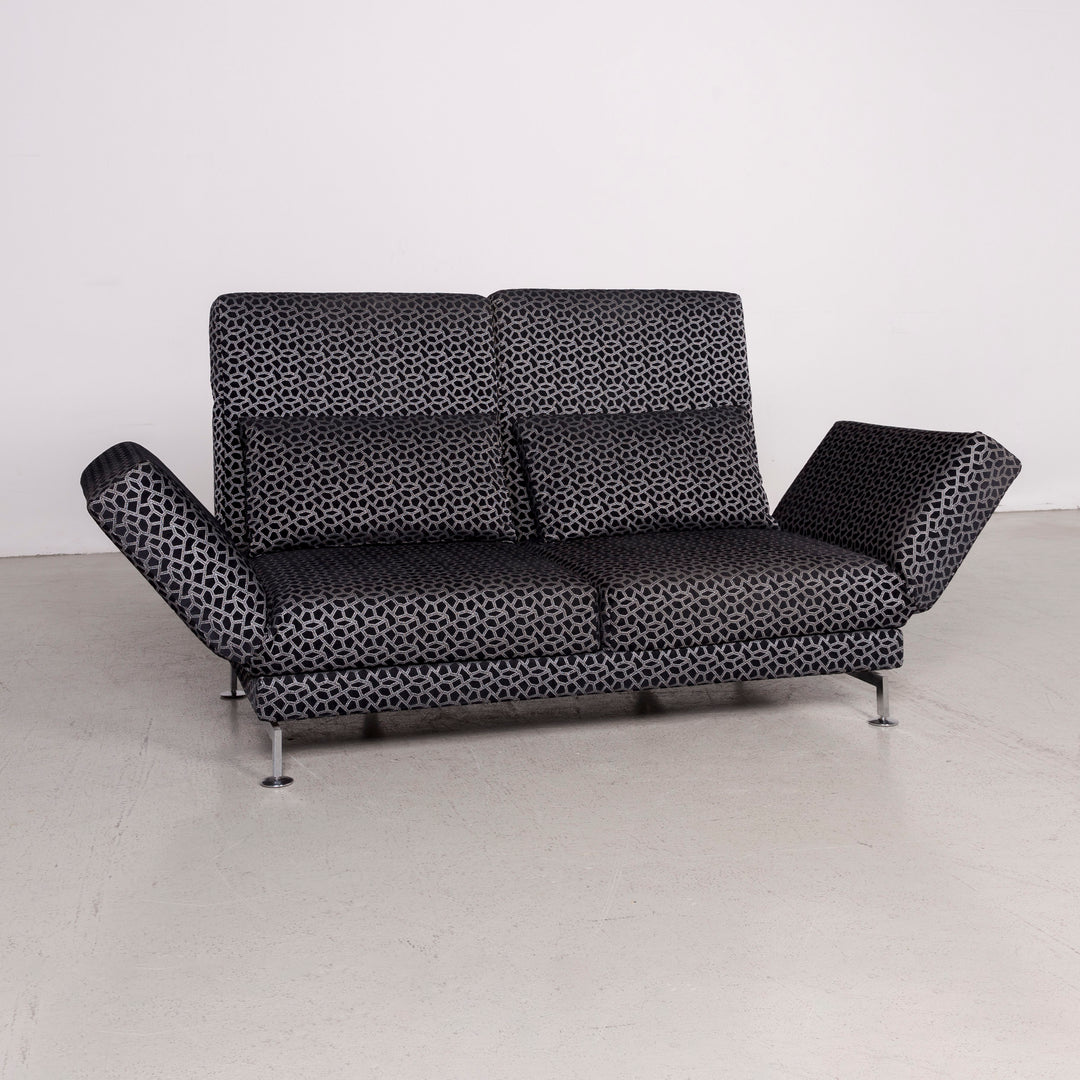 Brühl & Sippold Moule Designer Stoff Sofa Grau Zweisitzer Funktion Couch #7998