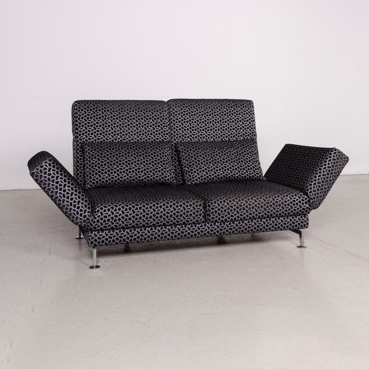 Brühl & Sippold Moule Designer Stoff Sofa Grau Zweisitzer Funktion Couch #7998