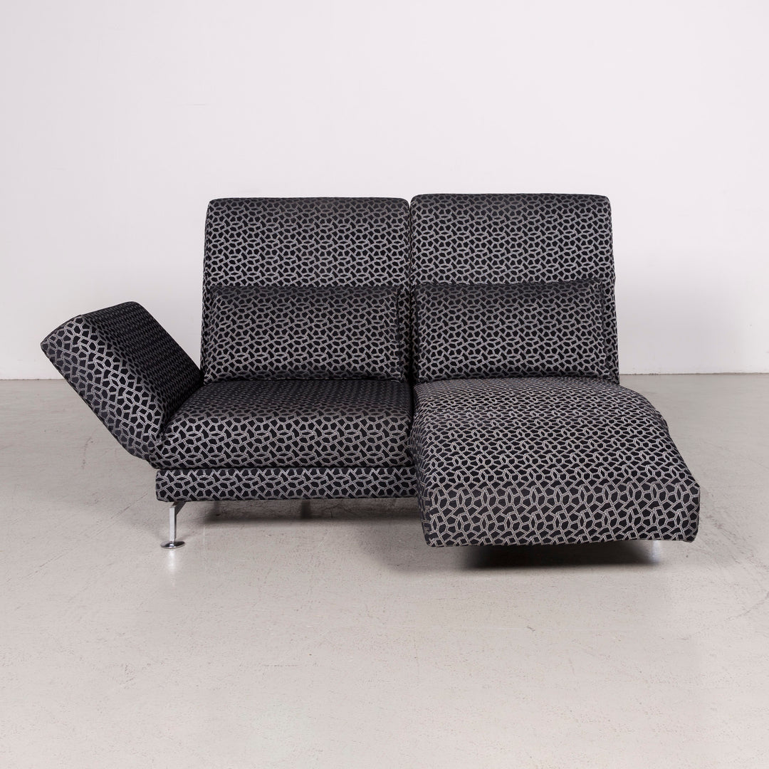 Brühl & Sippold Moule Designer Stoff Sofa Grau Zweisitzer Funktion Couch #7998