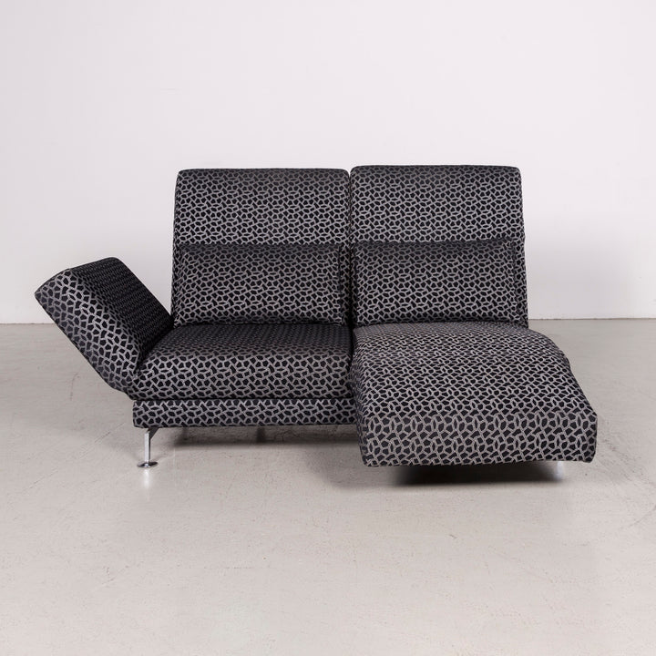 Brühl & Sippold Moule Designer Stoff Sofa Grau Zweisitzer Funktion Couch #7998