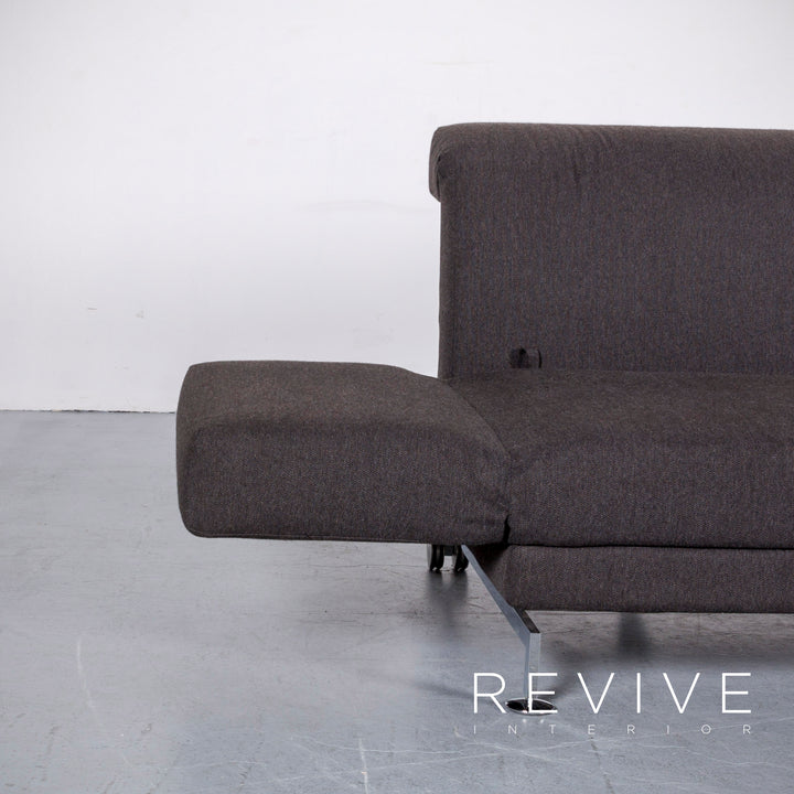 Brühl Moule Designer Stoff Sofa Grau Zweisitzer Couch Schlaffunktion #6117