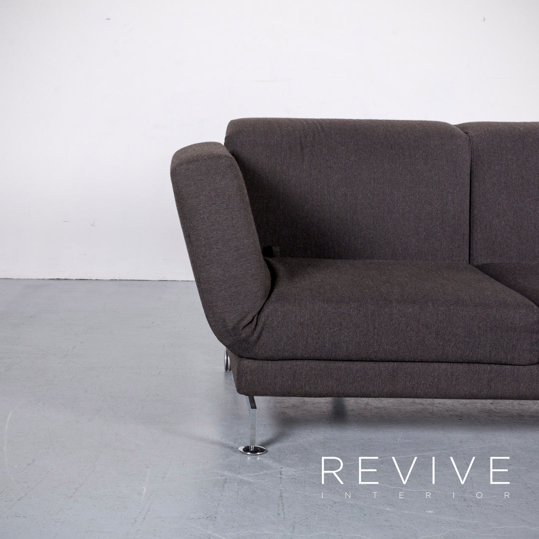 Brühl Moule Designer Stoff Sofa Grau Zweisitzer Couch Schlaffunktion #6117
