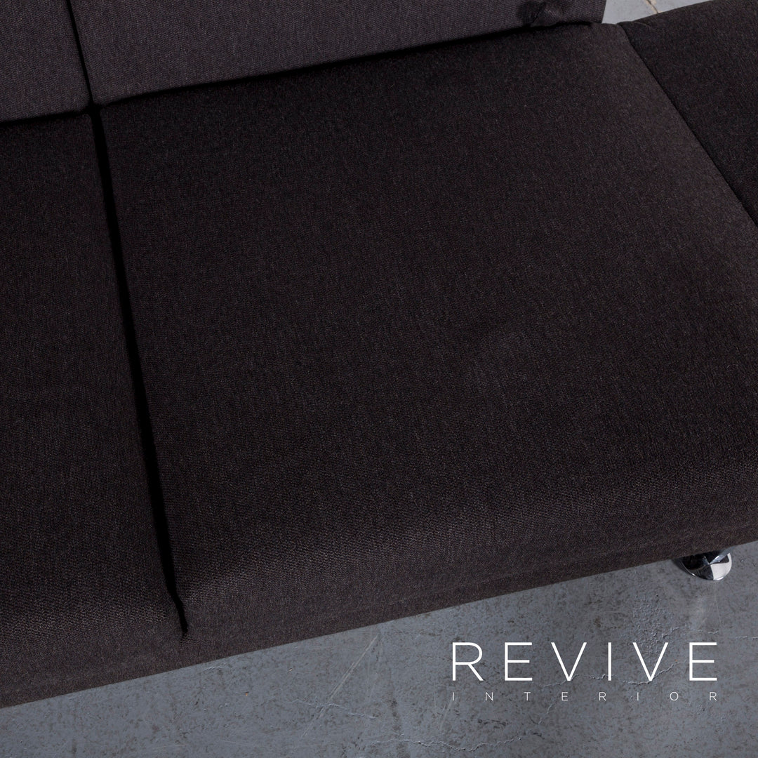 Brühl Moule Designer Stoff Sofa Grau Zweisitzer Couch Schlaffunktion #6117