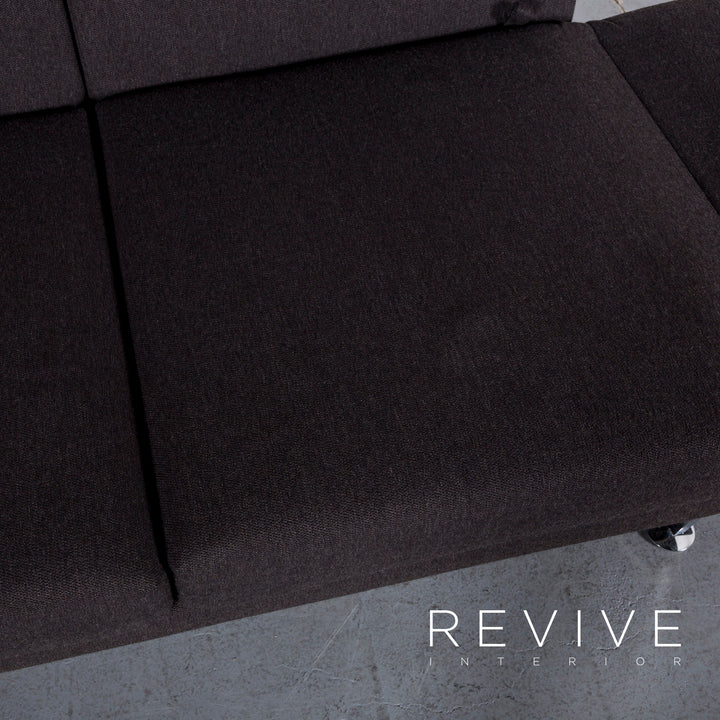 Brühl Moule Designer Stoff Sofa Grau Zweisitzer Couch Schlaffunktion #6117