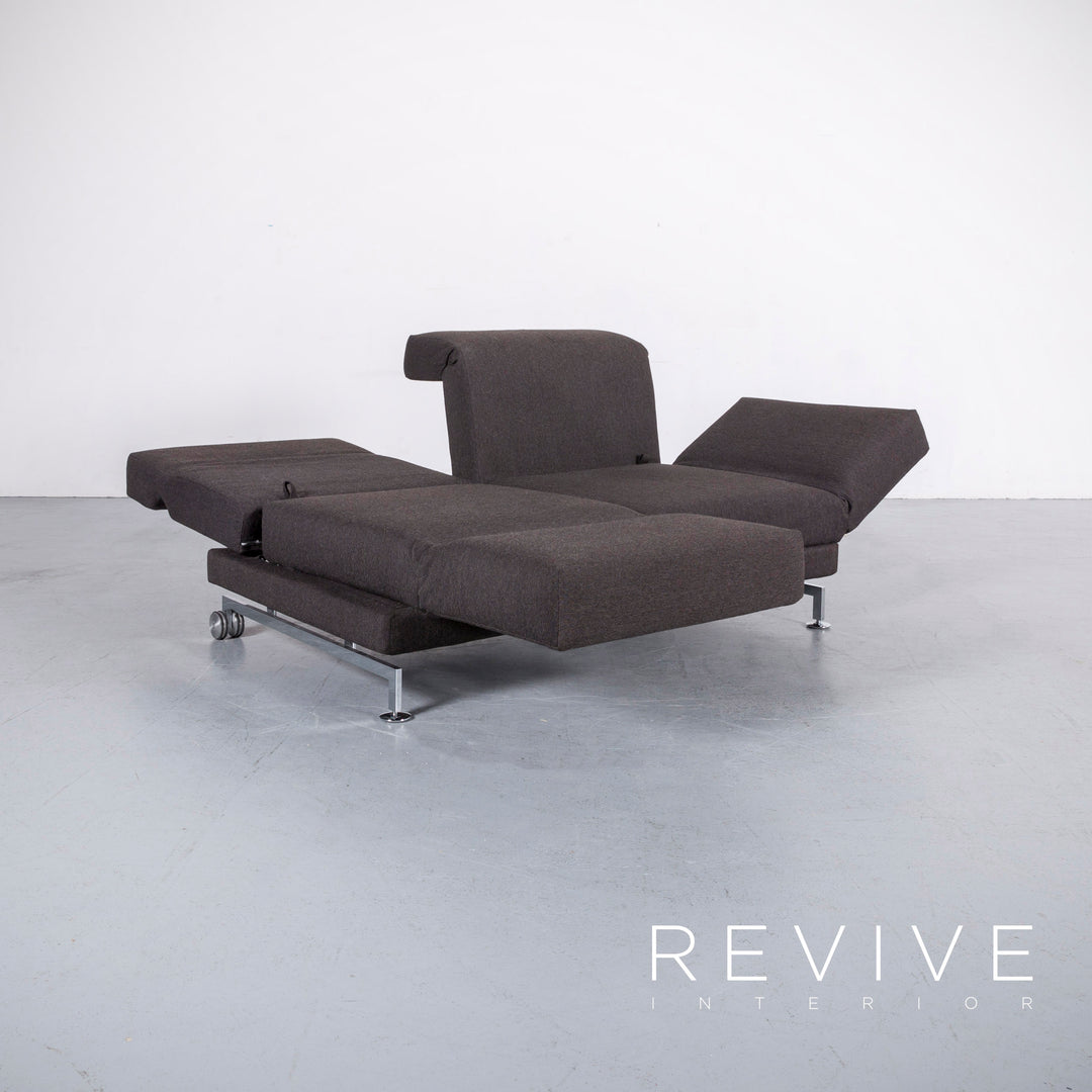 Brühl Moule Designer Stoff Sofa Grau Zweisitzer Couch Schlaffunktion #6117