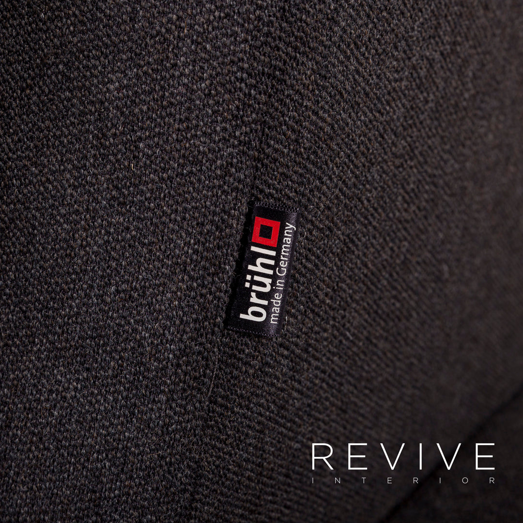 Brühl Moule Designer Stoff Sofa Grau Zweisitzer Couch Schlaffunktion #6117