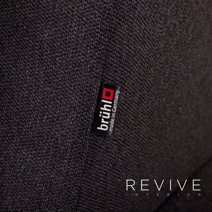 Brühl Moule Designer Stoff Sofa Grau Zweisitzer Couch Schlaffunktion #6117