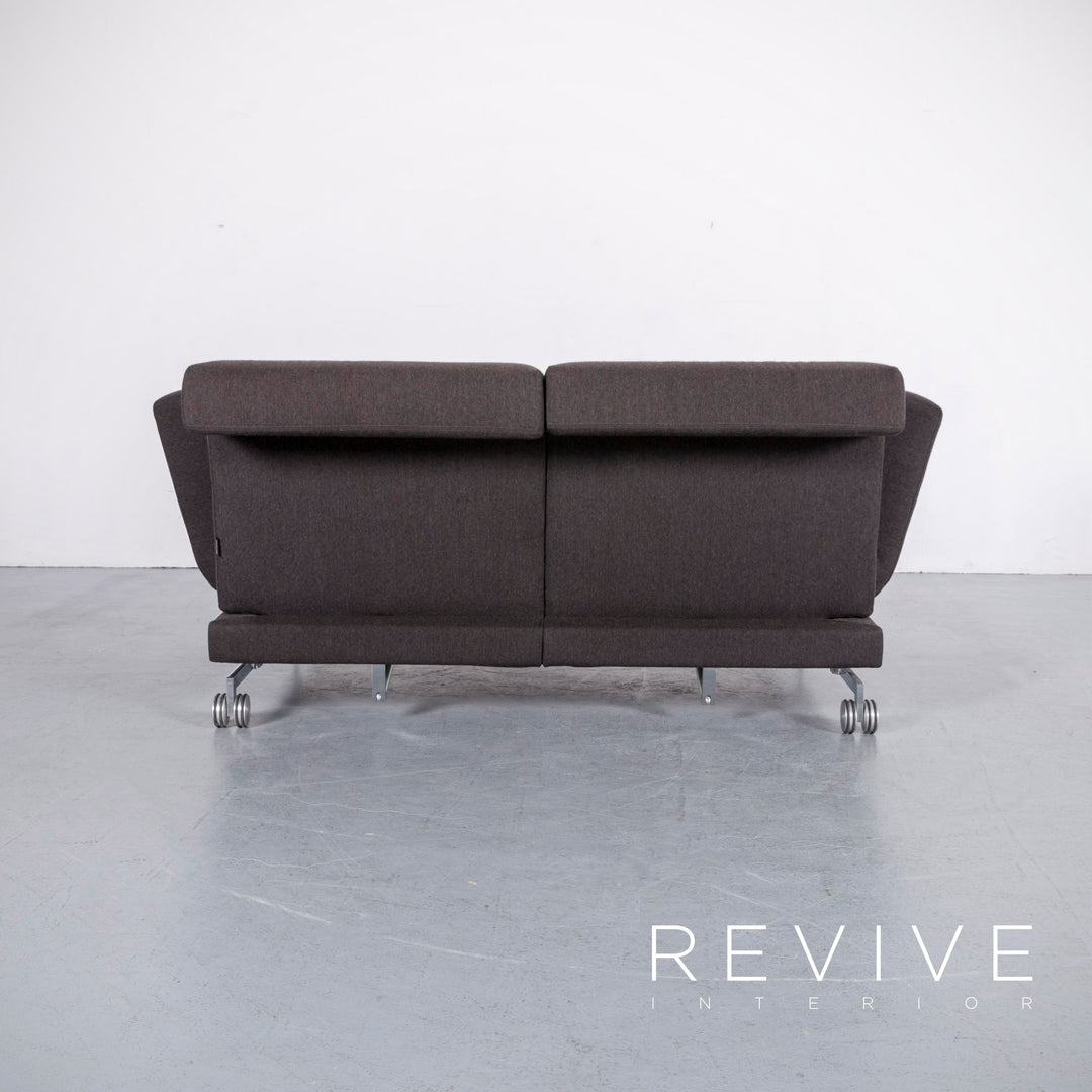 Brühl Moule Designer Stoff Sofa Grau Zweisitzer Couch Schlaffunktion #6117