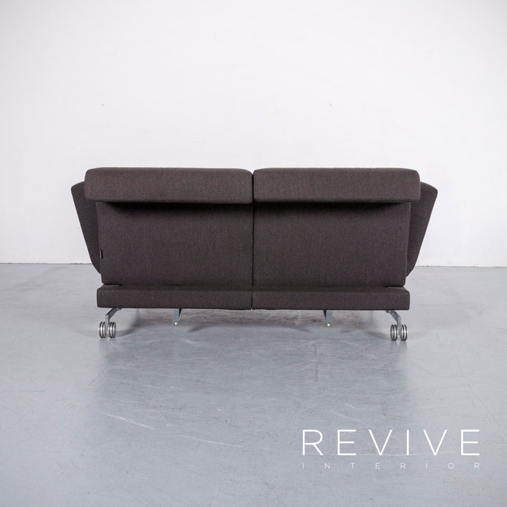 Brühl Moule Designer Stoff Sofa Grau Zweisitzer Couch Schlaffunktion #6117