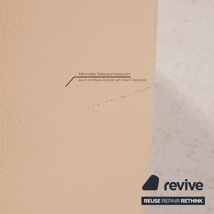 Brühl Moule Leder Ecksofa Beige Creme Schlafsofa Funktion Schlaffunktion Couch