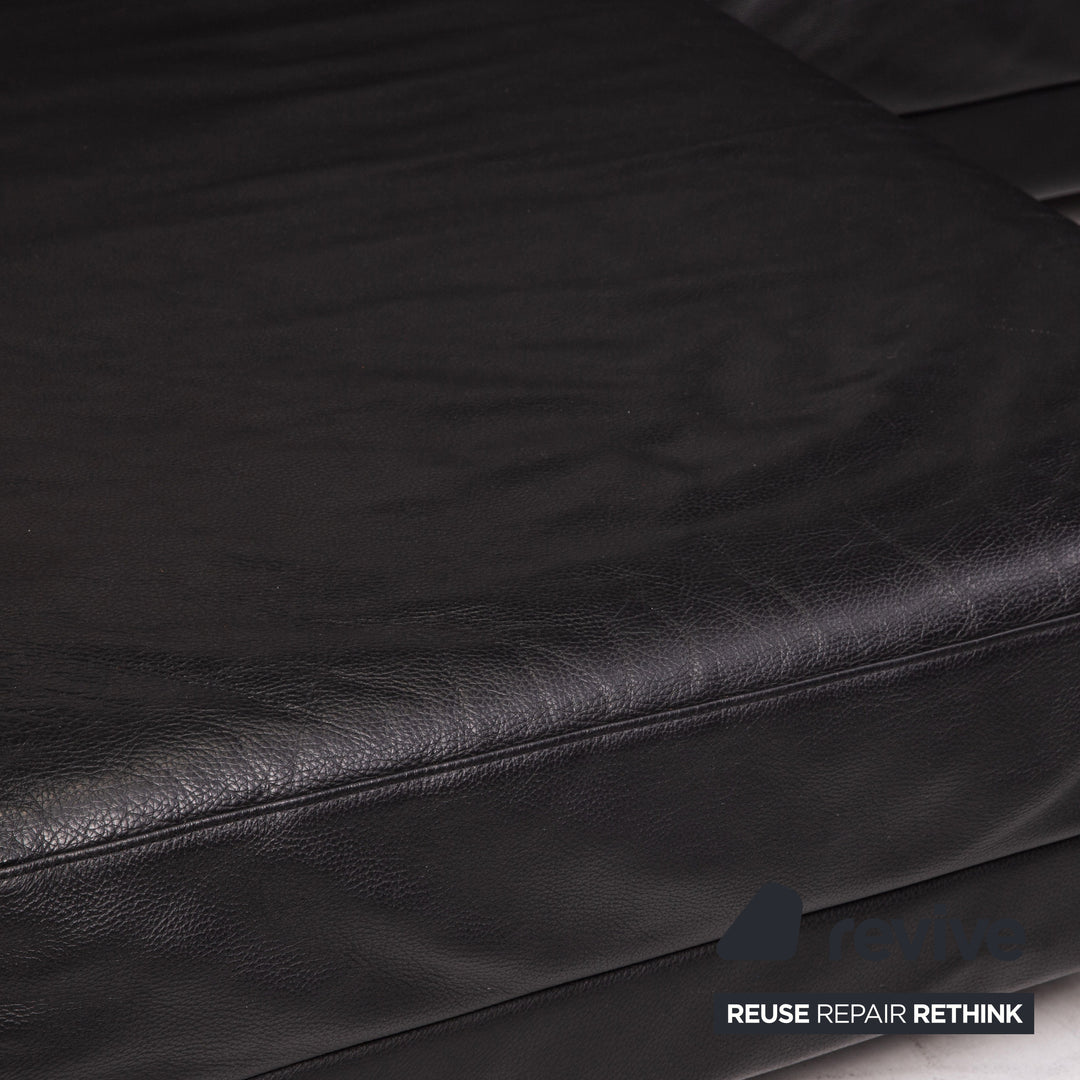 Brühl Moule Leder Ecksofa Schwarz Funktion Relaxfunktion Couch