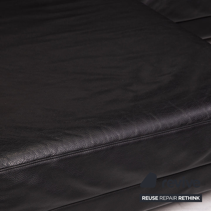 Brühl Moule Leder Ecksofa Schwarz Funktion Relaxfunktion Couch