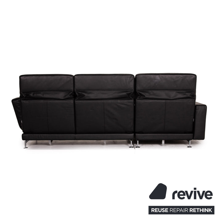 Brühl Moule Leder Ecksofa Schwarz Funktion Relaxfunktion Couch