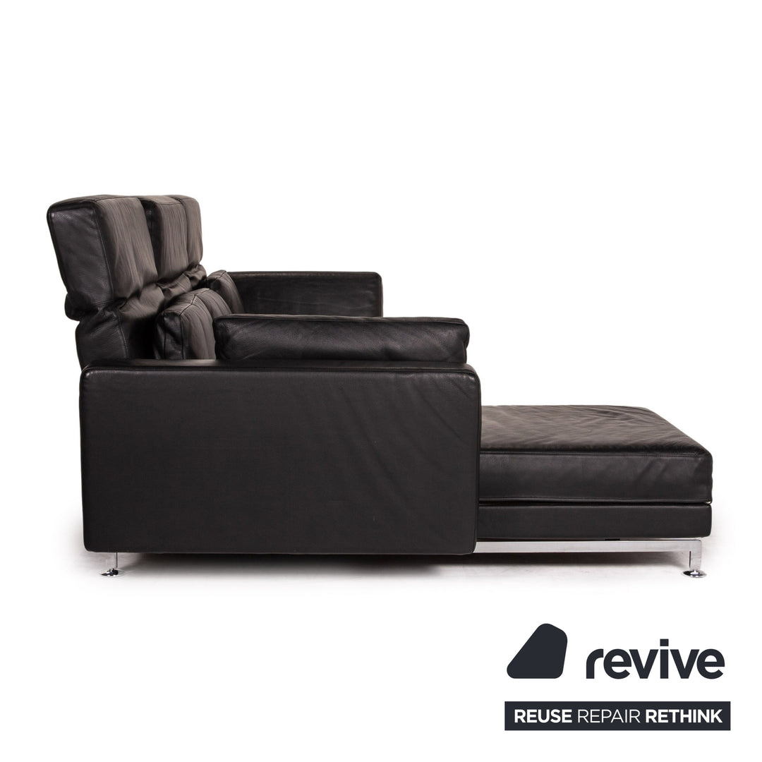 Brühl Moule Leder Ecksofa Schwarz Funktion Relaxfunktion Couch