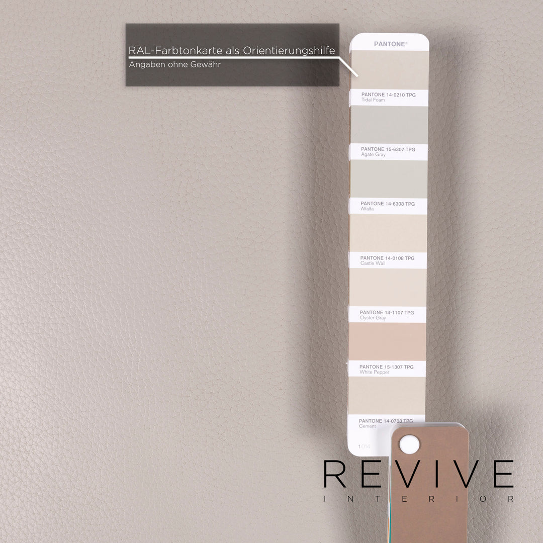 Brühl & Sippold Moule Leder Sofa Garnitur Grau 2x Zweisitzer 2x Hocker Funktion Relaxfunktion Couch #11887